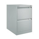 Archivador metálico Bisley BS Premium con dos cajones tamaño folio para clasificar carpetas colgantes en color gris medio