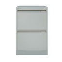Archivador metálico Bisley BS Premium con dos cajones tamaño folio para clasificar carpetas colgantes en color gris