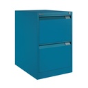 Archivador metálico Bisley BS Premium con dos cajones tamaño folio para clasificar carpetas colgantes en color azul Azure