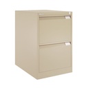 Archivador metálico Bisley BS Premium con dos cajones tamaño folio para clasificar carpetas colgantes en color beige