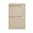 Archivador metálico Bisley BS Premium con dos cajones tamaño folio para clasificar carpetas colgantes en color crema