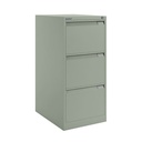 Archivador metálico Bisley BS Premium con tres cajones tamaño folio para clasificar carpetas colgantes en color gris oscuro