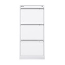 Archivador metálico Bisley BS Premium con tres cajones tamaño folio para clasificar carpetas colgantes en color gris