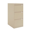 Archivador metálico Bisley BS Premium con tres cajones tamaño folio para clasificar carpetas colgantes en color marfil