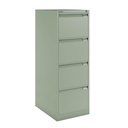 Archivador metálico Bisley BS Premium con cuatro cajones tamaño folio para clasificar carpetas colgantes en color gris oscuro