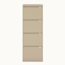Archivador metálico Bisley BS Premium con cuatro cajones tamaño folio para clasificar carpetas colgantes en color beige marfil