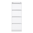 Archivador metálico Bisley BS Premium con cuatro cajones tamaño folio para clasificar carpetas colgantes en color gris