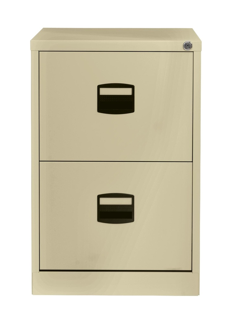 Archivador metálico de 2 cajones en color beige folio