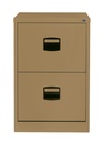 Archivador metálico de 2 cajones en color mostaza folio