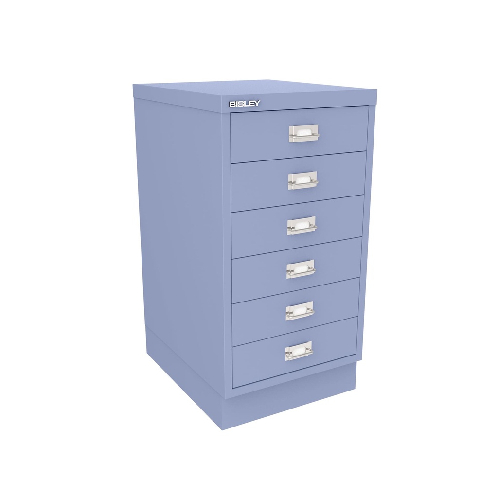 Vista en tres cuartos del fichero multicajones Bisley 112 en color lila