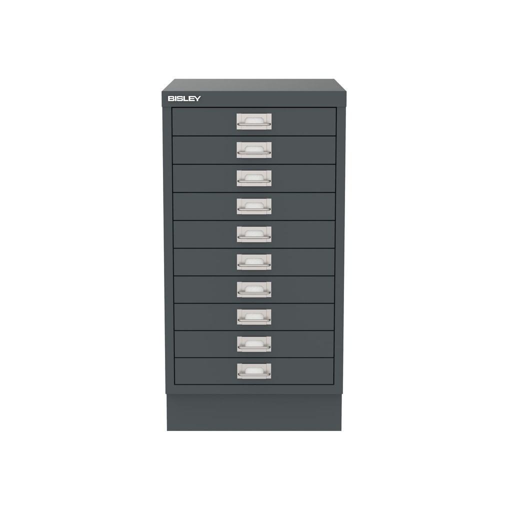 Vista frontal del fichero multicajones Bisley 116 en color antracita