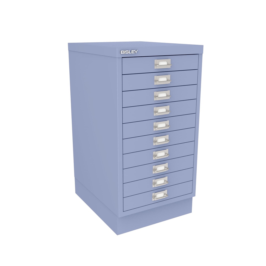 Vista en tres cuartos del fichero multicajones Bisley 116 en color lila
