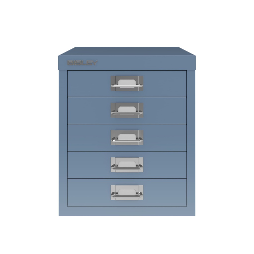 Vista frontal del fichero multicajones Bisley H125NL en color azul