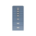 Vista frontal del fichero multicajones Bisley H298BNL en color azul