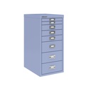 Vista en tres cuartos del fichero multicajones Bisley H298BNL en color lila