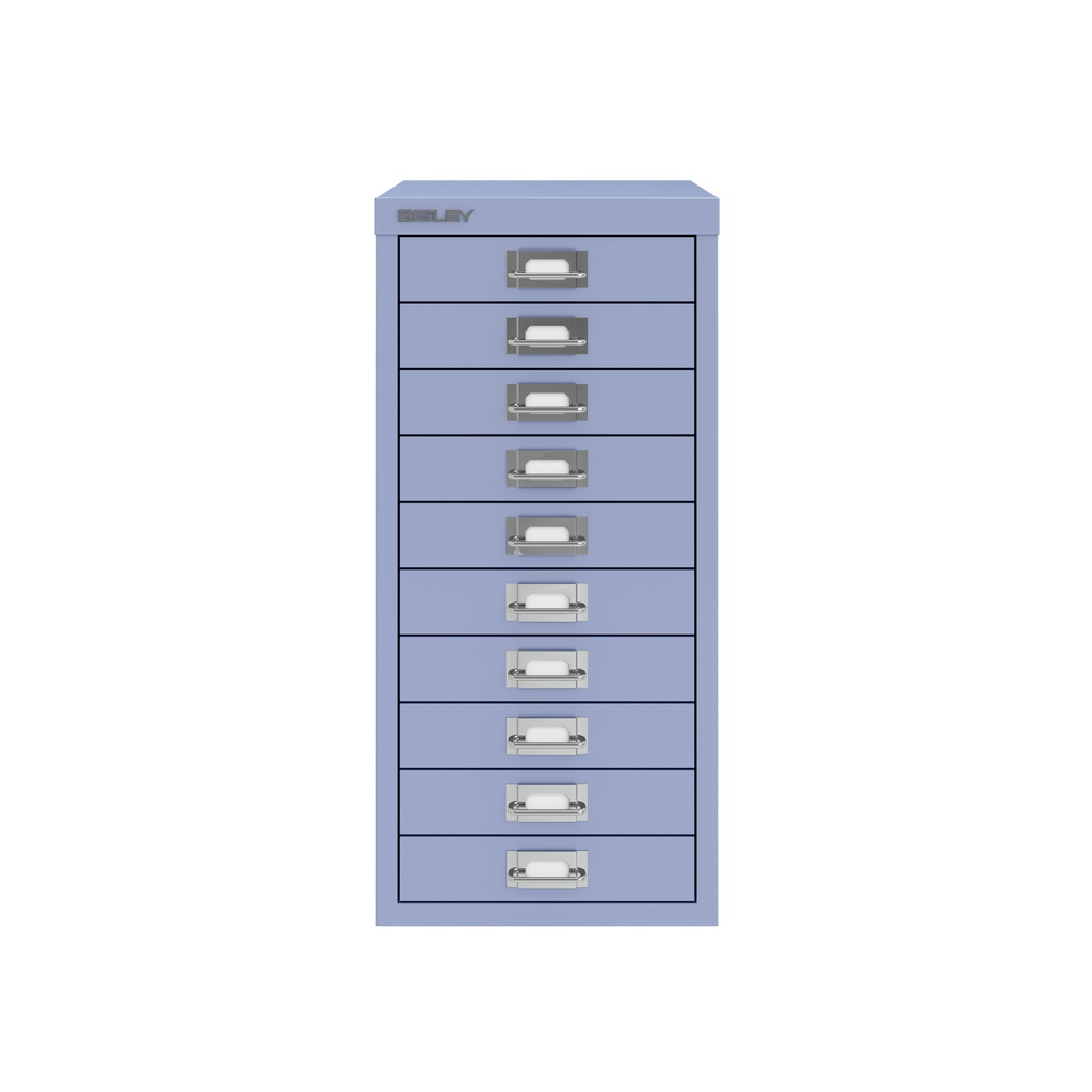 Vista frontal del fichero multicajones Bisley H2910NL en color lila