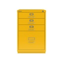Archivador con cajones personales y de archivo de carpetas colgantes amarillo