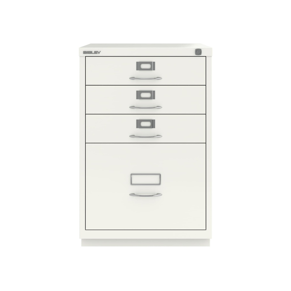 Archivador con cajones personales y de archivo de carpetas colgantes blanco tiza