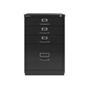 Archivador con cajones personales y de archivo de carpetas colgantes negro