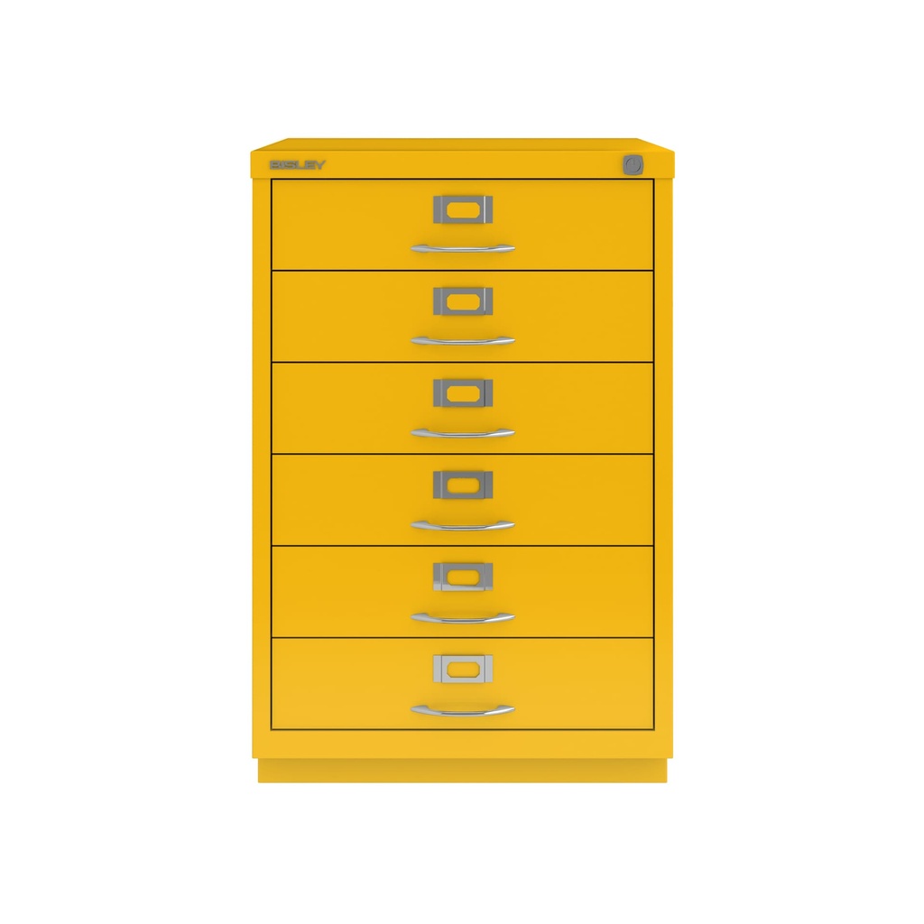 Cajonera con seis cajones personales amarillo