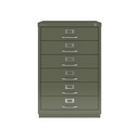 Cajonera con seis cajones personales verde aceituna