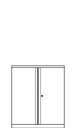 Armario metálico de puertas batientes Essentials 1070 x 914 mm Bisley YECB0911/1S