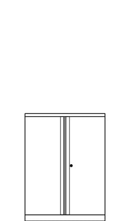 Armario metálico de puertas batientes Essentials 1070 x 800 mm Bisley YECB0811/1S
