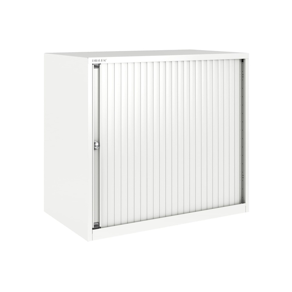 Armario de puerta persiana Bisley Essentials en color blanco tráfico