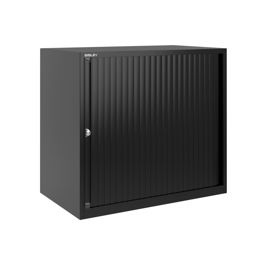 Armario de puerta persiana Bisley Essentials en color negro
