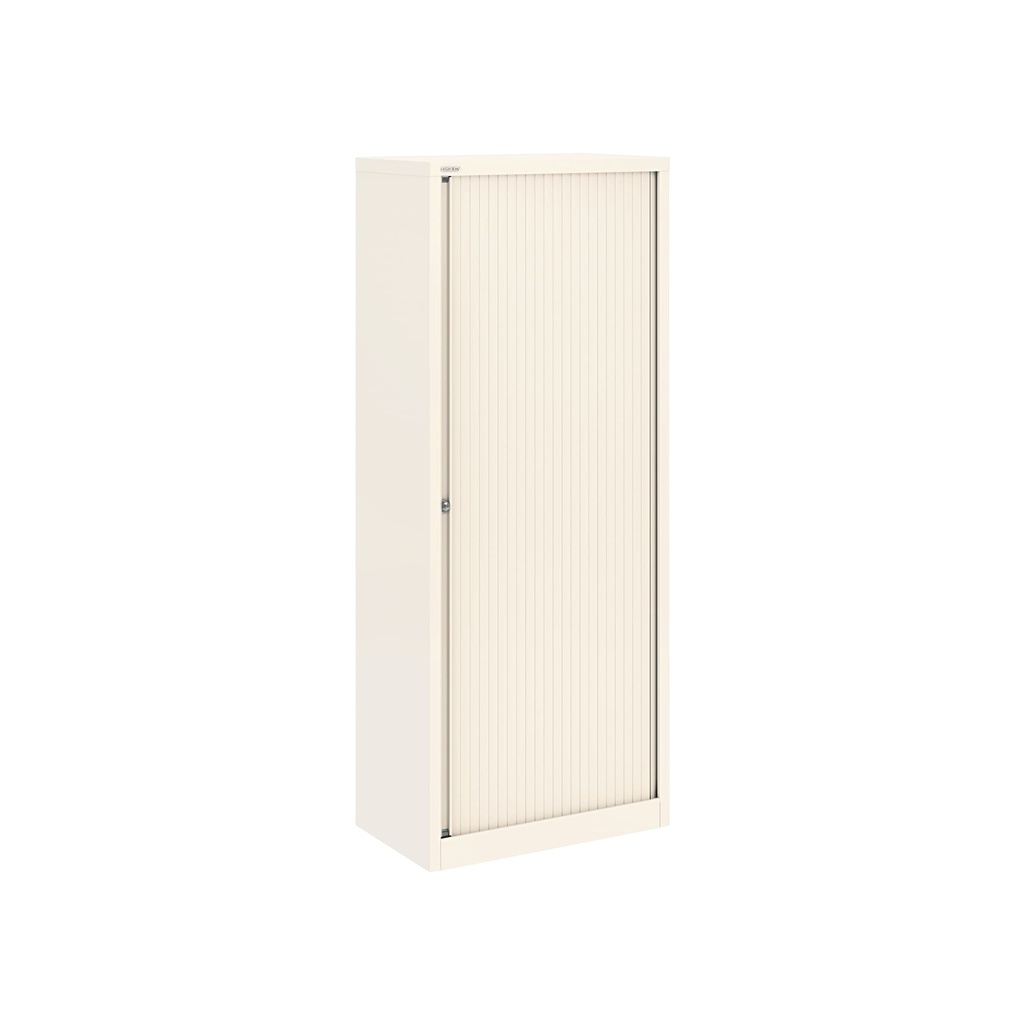 Armario de puerta persiana Bisley Essentials en color blanco tiza