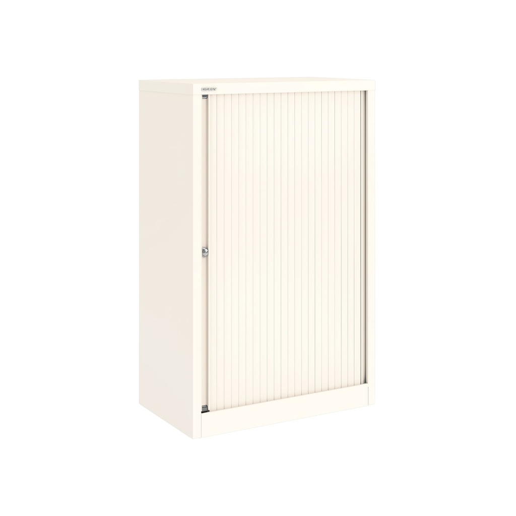 Armario de puerta persiana Bisley Essentials en color blanco tiza