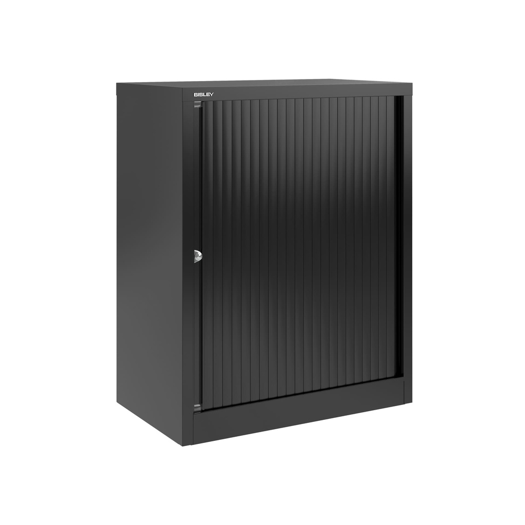Armario de puerta persiana Bisley Essentials en color negro
