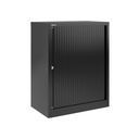 Armario de puerta persiana Bisley Essentials en color negro