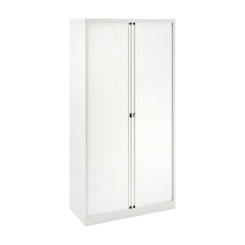 Armario con doble puerta persiana Bisley Essentials en color blanco