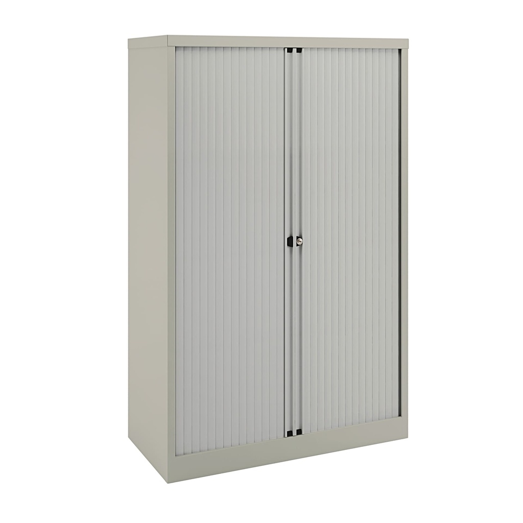 Armario con doble puerta persiana Bisley Essentials en color gris