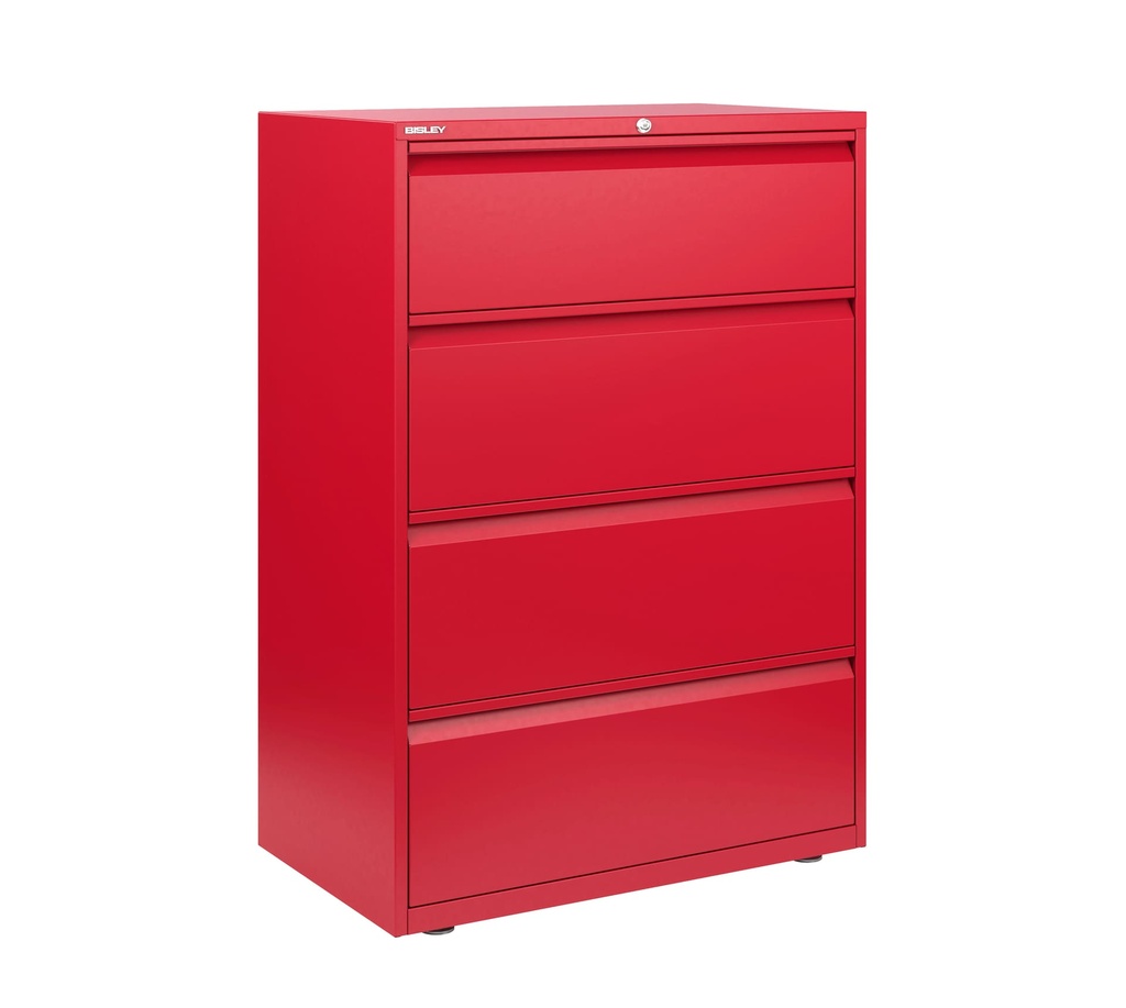 Archivador para carpetas colgantes Bisley Essentials color rojo cardenal