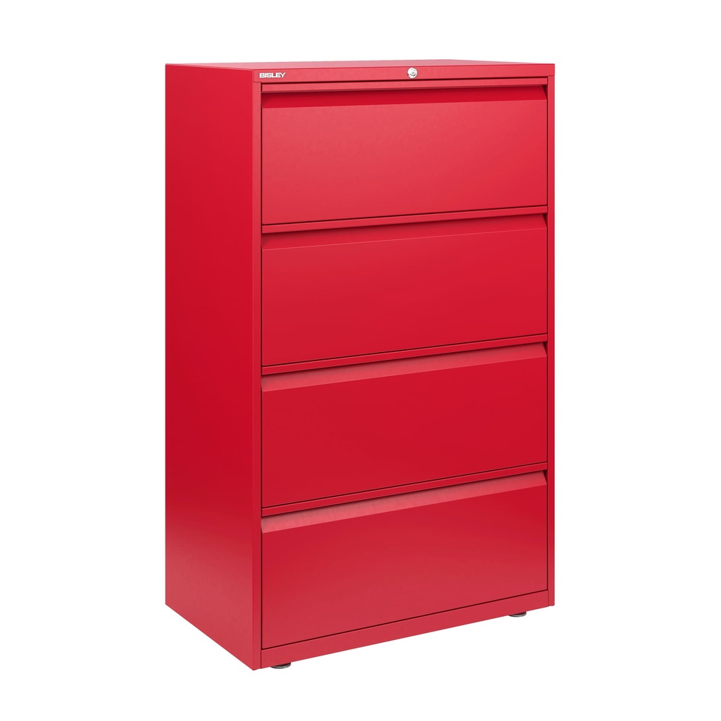 Archivador para carpetas colgantes Bisley Essentials color rojo cardenal