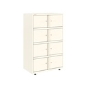 Taquilla metálica multicompartimentos Bisley Essentials en blanco tiza