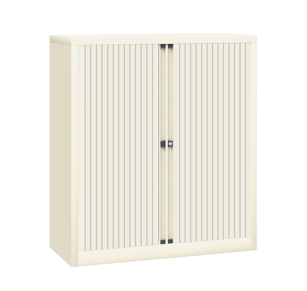 Armario metálico de persiana Bisley EuroTambour en blanco