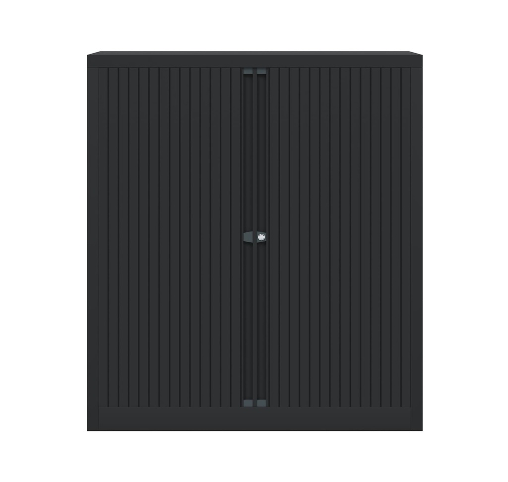 Armario metálico de persiana Bisley EuroTambour en negro