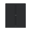 Armario metálico de persiana Bisley EuroTambour en negro