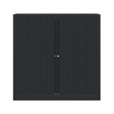 Armario metálico de persiana Bisley EuroTambour en negro