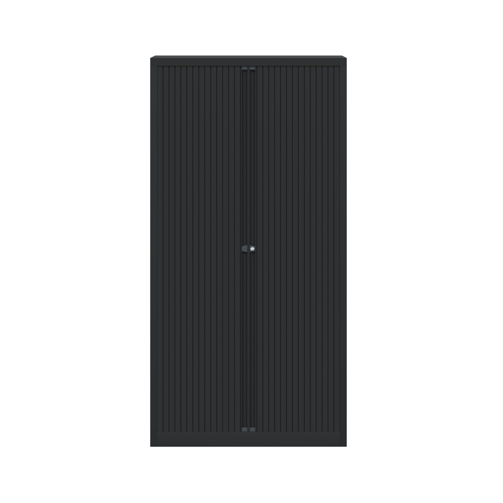 Armario metálico de persiana Bisley EuroTambour en negro