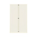 Armario metálico de persiana Bisley EuroTambour en blanco