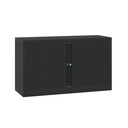 Armario metálico de persiana Bisley EuroTambour en negro