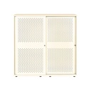 Armario color blanco metálico de diseño Bisley Glide con puertas correderas perforadas