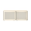 Armario color blanco metálico de diseño Bisley Glide con puertas correderas perforadas