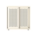 Armario color blanco metálico de diseño Bisley Glide con puertas correderas perforadas