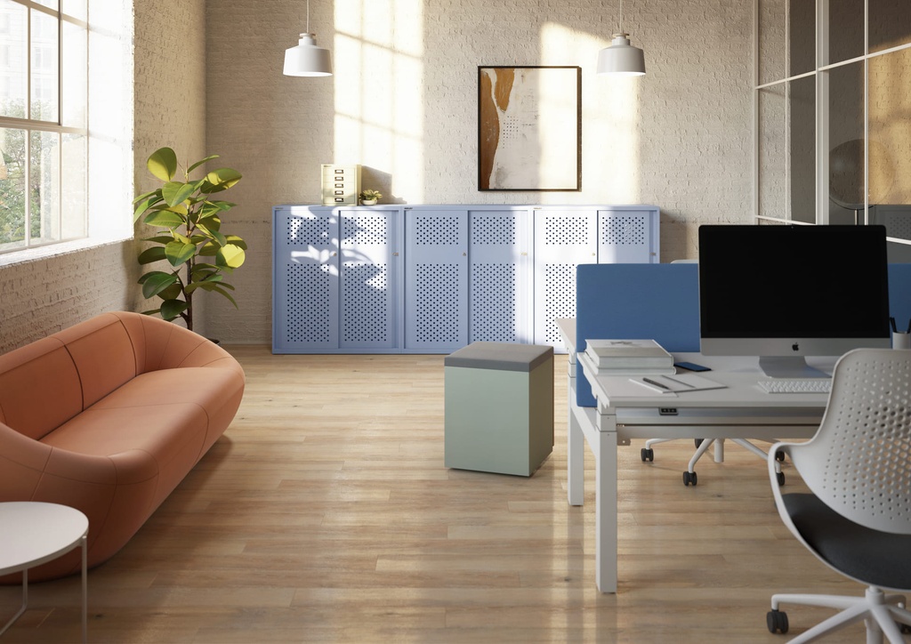 Armarios de oficina Glide con puerta perforada corredera