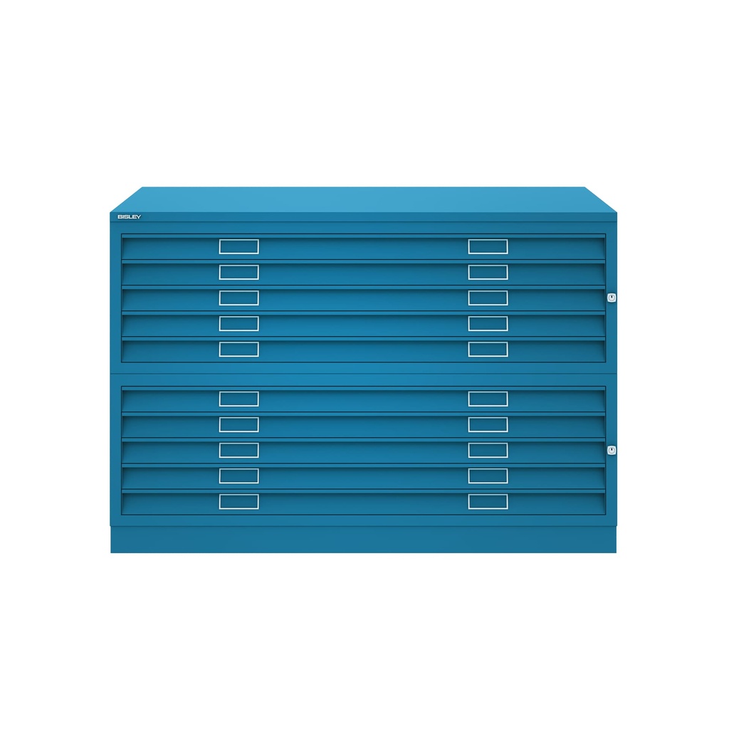 Archivador de planos metálico Bisley en color azul claro